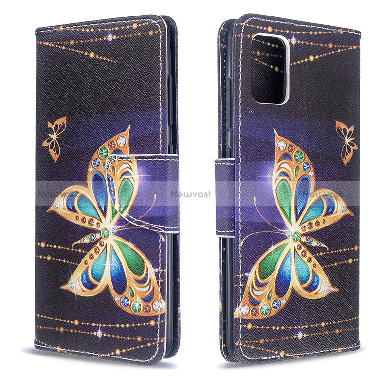Leather Case Stands Fashionable Pattern Flip Cover Holder B03F for Samsung Galaxy A51 5G