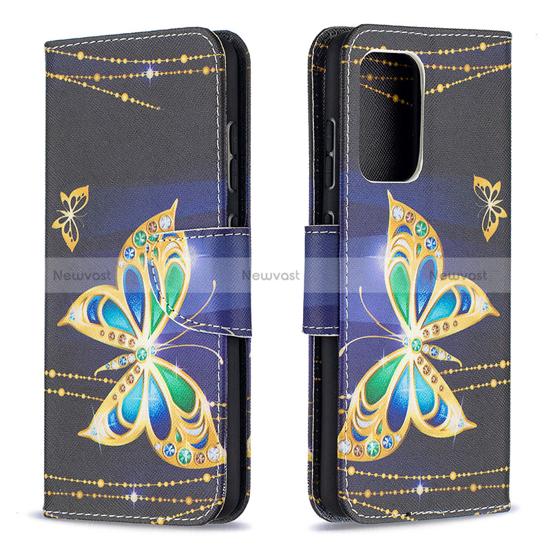 Leather Case Stands Fashionable Pattern Flip Cover Holder B03F for Samsung Galaxy A52 5G