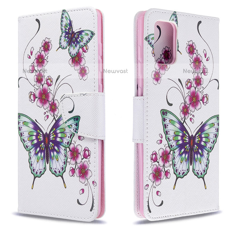 Leather Case Stands Fashionable Pattern Flip Cover Holder B03F for Samsung Galaxy A71 4G A715