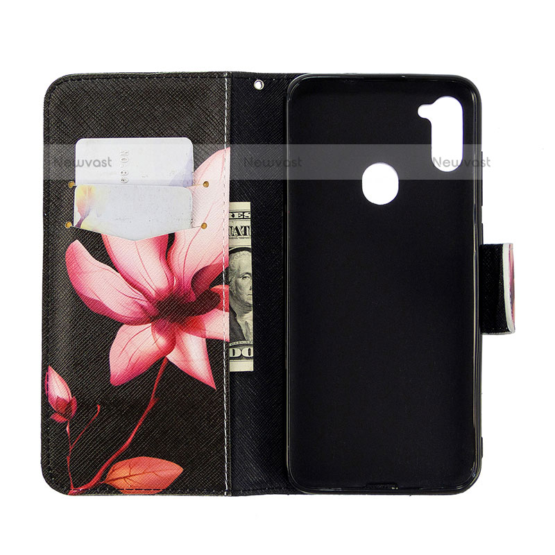 Leather Case Stands Fashionable Pattern Flip Cover Holder B03F for Samsung Galaxy M11