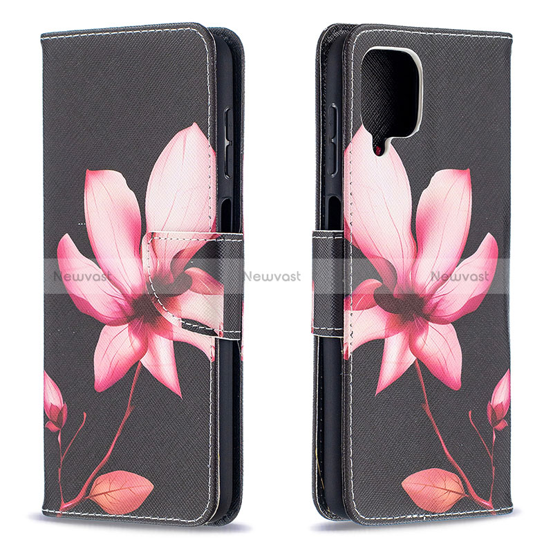 Leather Case Stands Fashionable Pattern Flip Cover Holder B03F for Samsung Galaxy M12