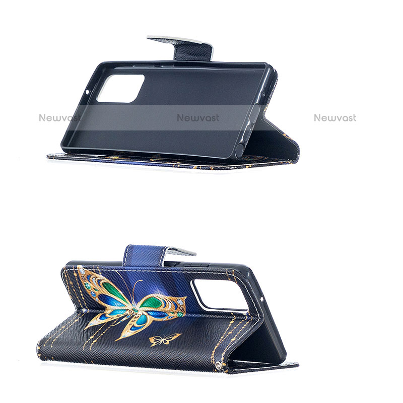 Leather Case Stands Fashionable Pattern Flip Cover Holder B03F for Samsung Galaxy Note 20 5G