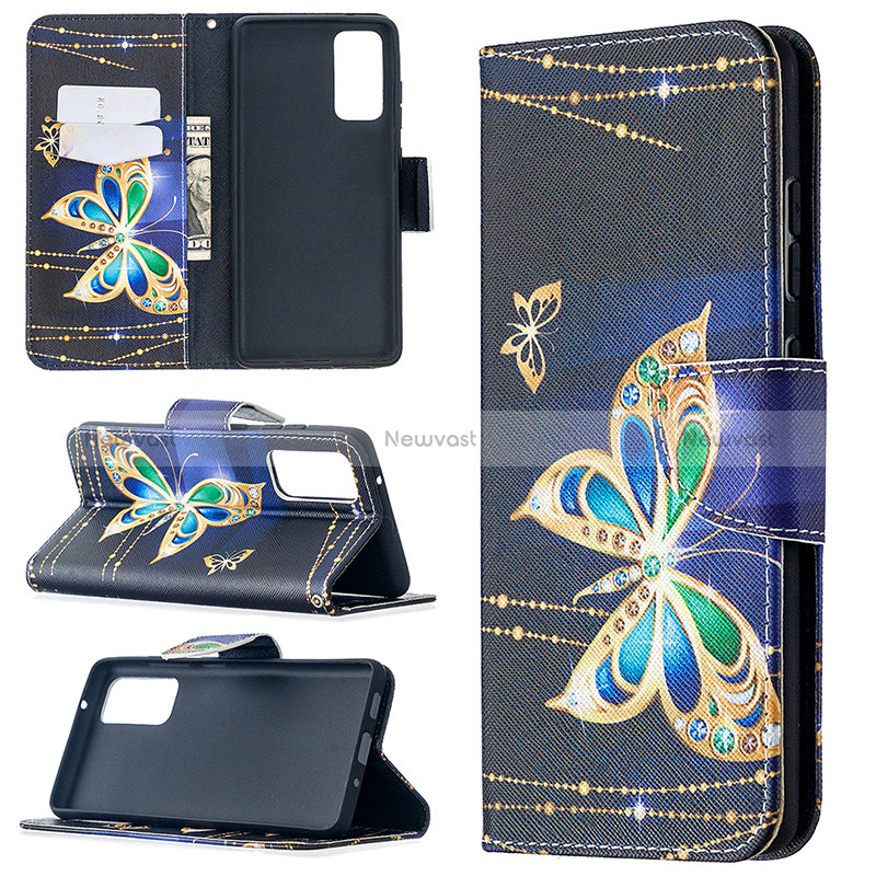 Leather Case Stands Fashionable Pattern Flip Cover Holder B03F for Samsung Galaxy S20 FE (2022) 5G
