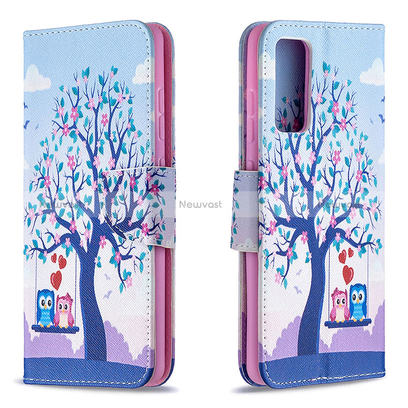 Leather Case Stands Fashionable Pattern Flip Cover Holder B03F for Samsung Galaxy S20 FE (2022) 5G