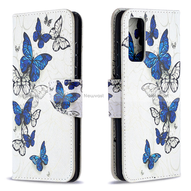 Leather Case Stands Fashionable Pattern Flip Cover Holder B03F for Samsung Galaxy S20 FE 4G