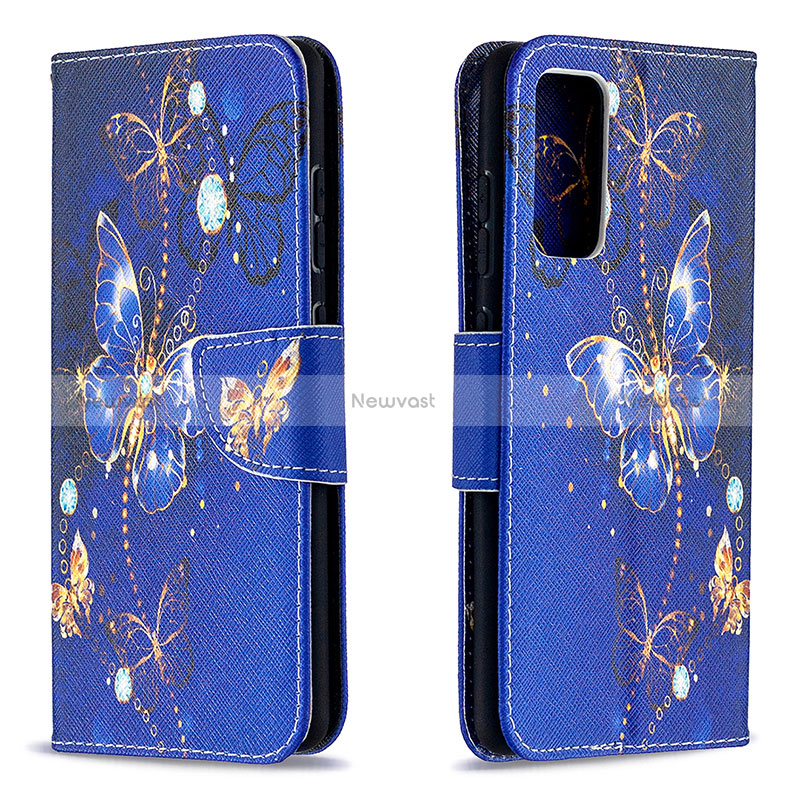 Leather Case Stands Fashionable Pattern Flip Cover Holder B03F for Samsung Galaxy S20 FE 4G
