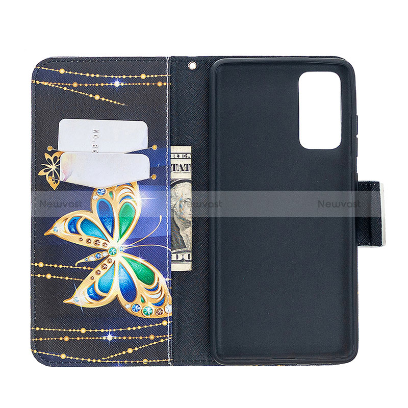 Leather Case Stands Fashionable Pattern Flip Cover Holder B03F for Samsung Galaxy S20 FE 5G