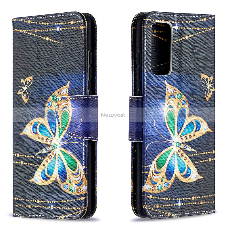 Leather Case Stands Fashionable Pattern Flip Cover Holder B03F for Samsung Galaxy S20 FE 5G