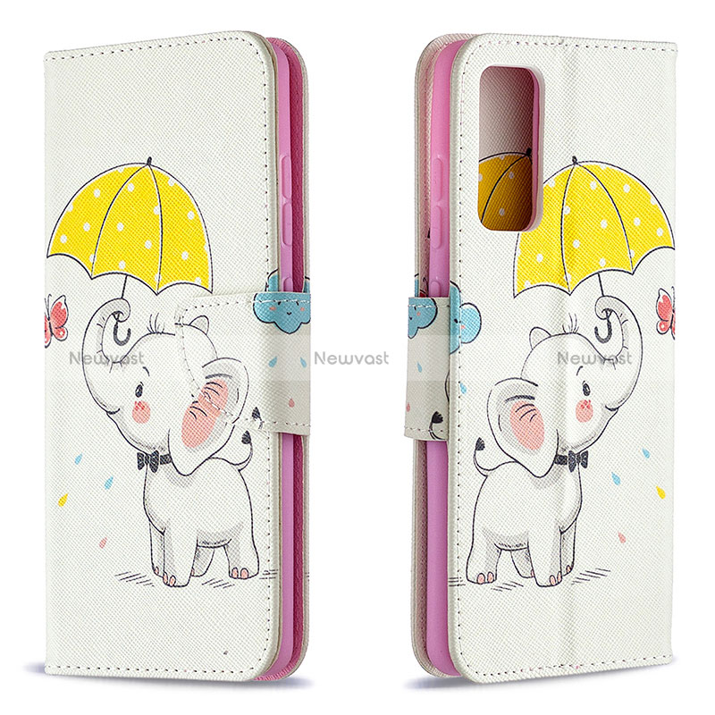 Leather Case Stands Fashionable Pattern Flip Cover Holder B03F for Samsung Galaxy S20 Lite 5G