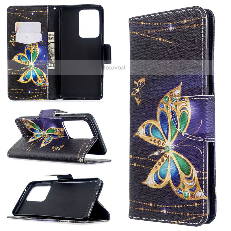 Leather Case Stands Fashionable Pattern Flip Cover Holder B03F for Samsung Galaxy S20 Plus 5G