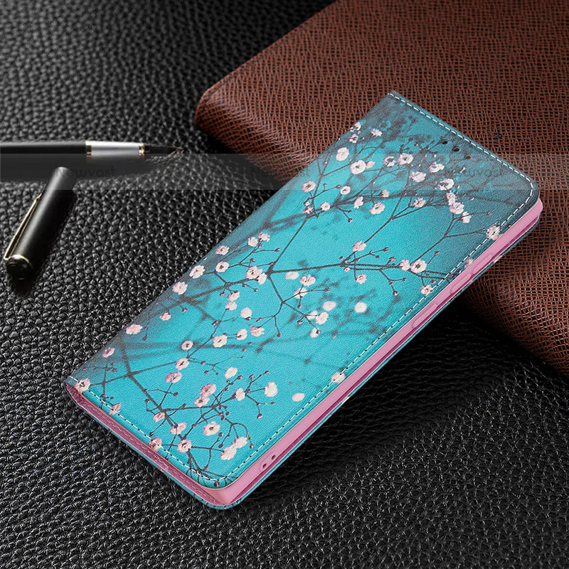 Leather Case Stands Fashionable Pattern Flip Cover Holder B03F for Samsung Galaxy S21 Ultra 5G