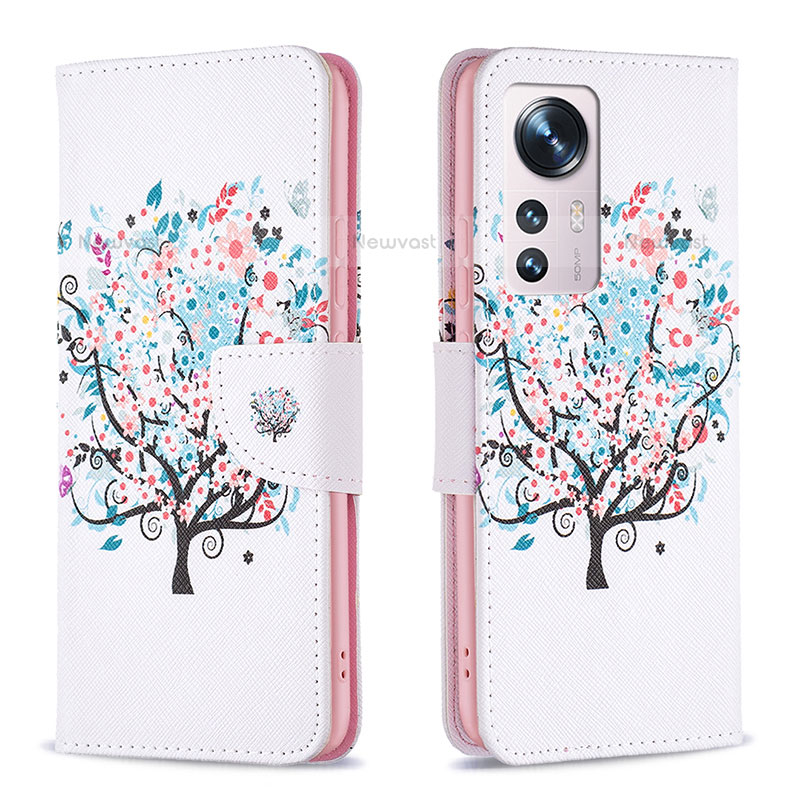Leather Case Stands Fashionable Pattern Flip Cover Holder B03F for Xiaomi Mi 12S Pro 5G