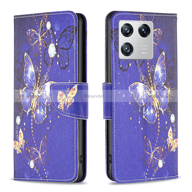 Leather Case Stands Fashionable Pattern Flip Cover Holder B03F for Xiaomi Mi 13 5G