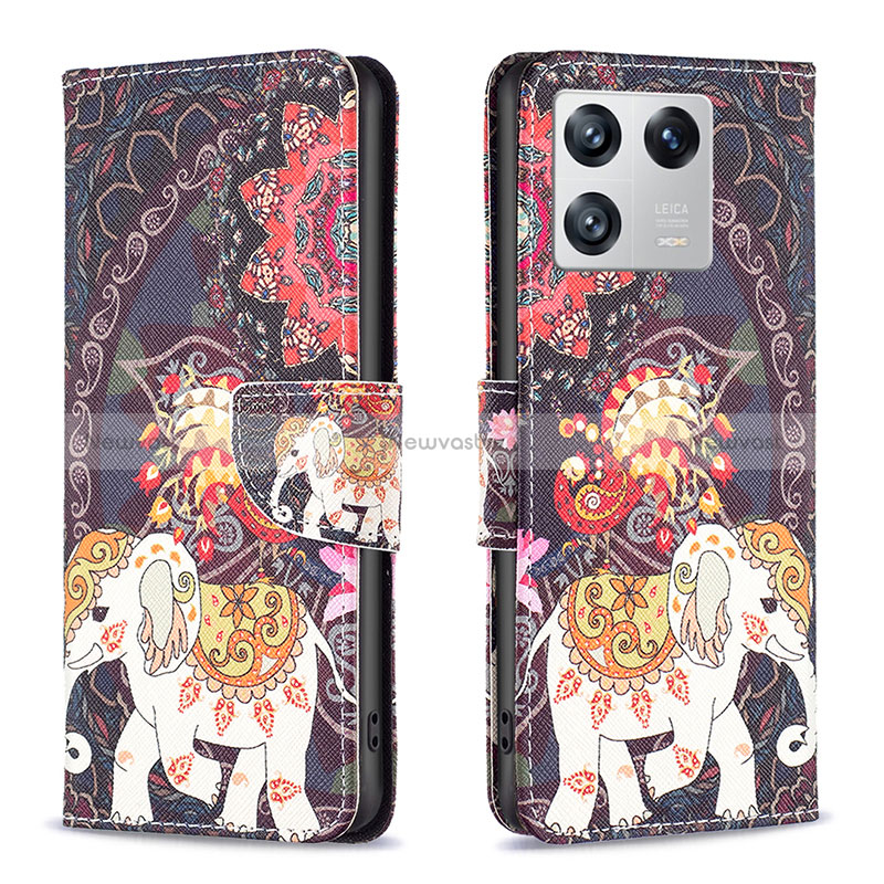 Leather Case Stands Fashionable Pattern Flip Cover Holder B03F for Xiaomi Mi 13 Pro 5G