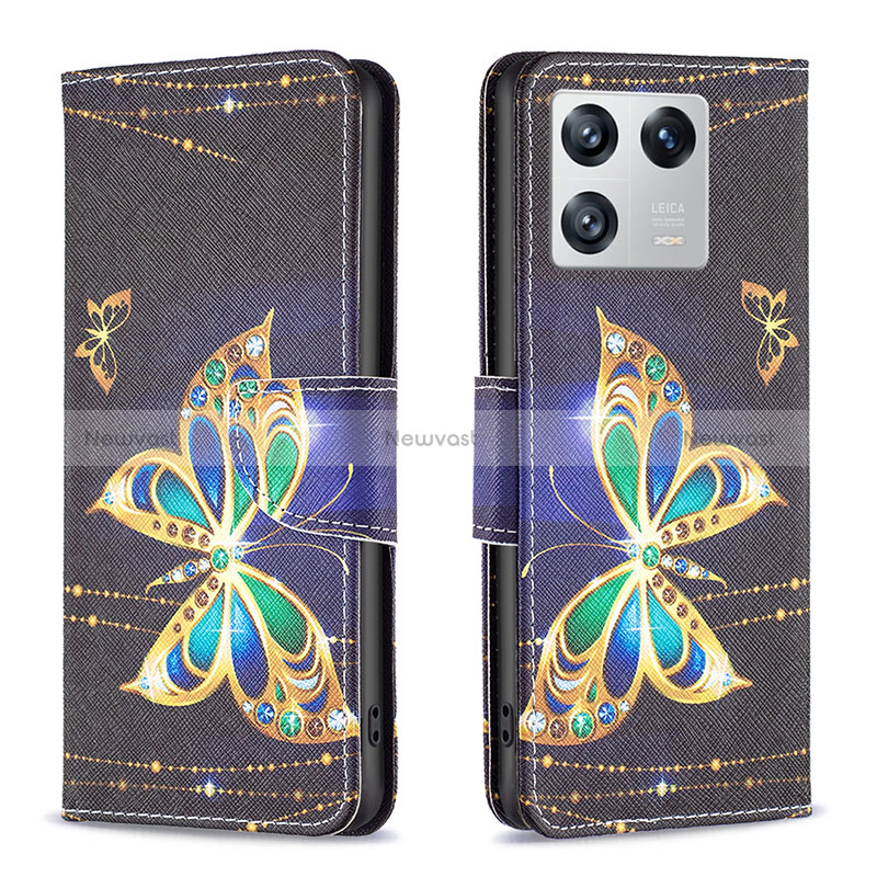 Leather Case Stands Fashionable Pattern Flip Cover Holder B03F for Xiaomi Mi 13 Pro 5G
