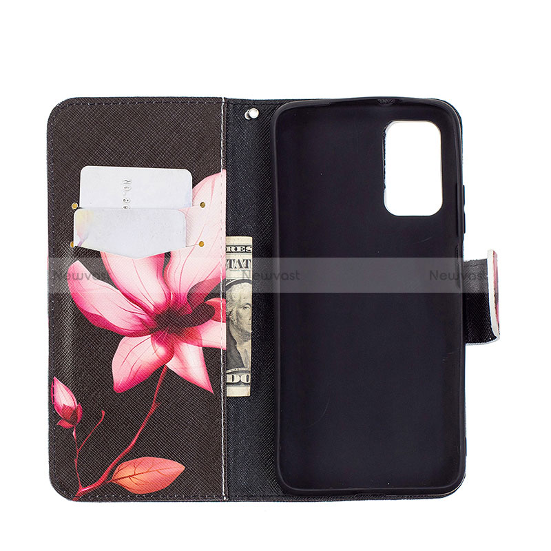 Leather Case Stands Fashionable Pattern Flip Cover Holder B03F for Xiaomi Poco M3