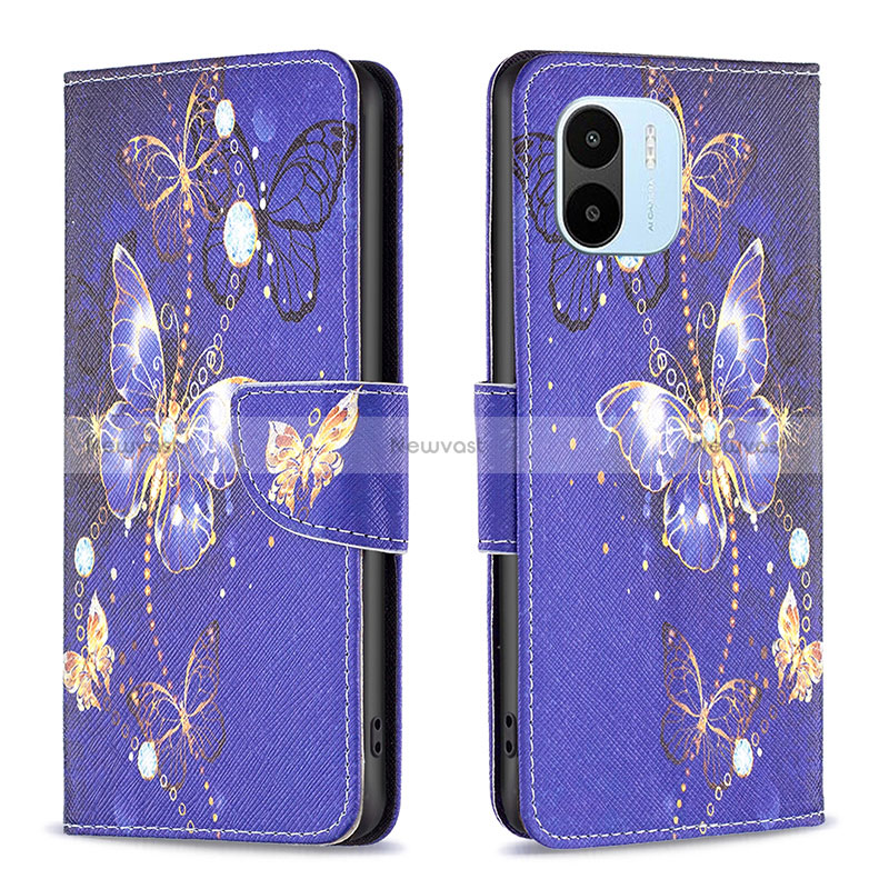 Leather Case Stands Fashionable Pattern Flip Cover Holder B03F for Xiaomi Redmi A2