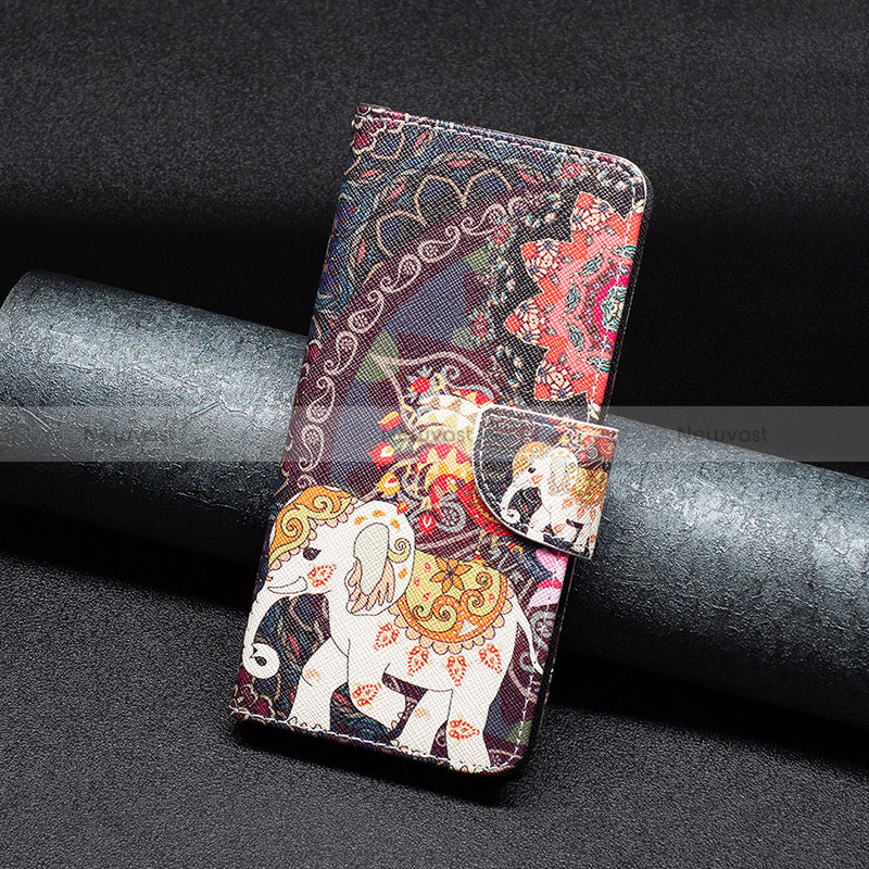 Leather Case Stands Fashionable Pattern Flip Cover Holder B03F for Xiaomi Redmi K60 5G