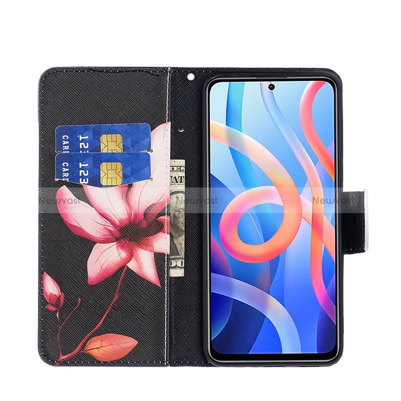 Leather Case Stands Fashionable Pattern Flip Cover Holder B03F for Xiaomi Redmi Note 11S 5G