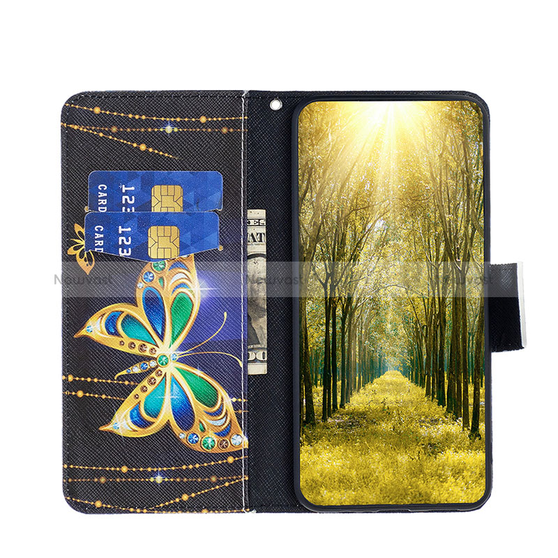 Leather Case Stands Fashionable Pattern Flip Cover Holder B03F for Xiaomi Redmi Note 12 5G