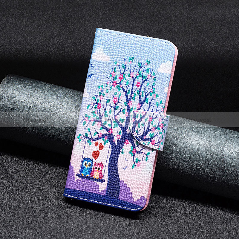 Leather Case Stands Fashionable Pattern Flip Cover Holder B03F for Xiaomi Redmi Note 12 5G