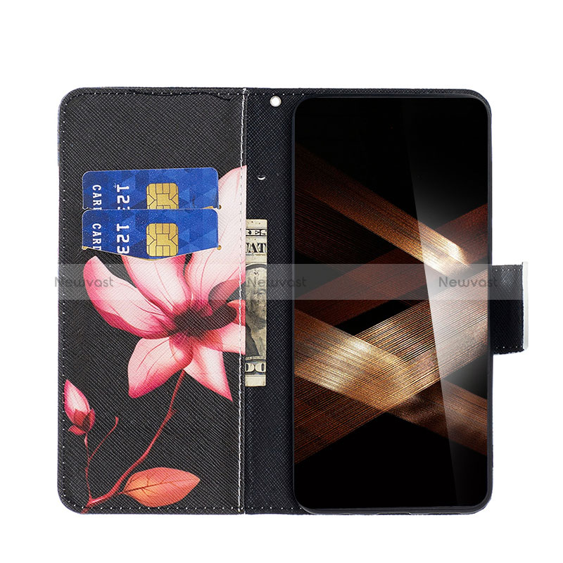 Leather Case Stands Fashionable Pattern Flip Cover Holder B03F for Xiaomi Redmi Note 13 5G