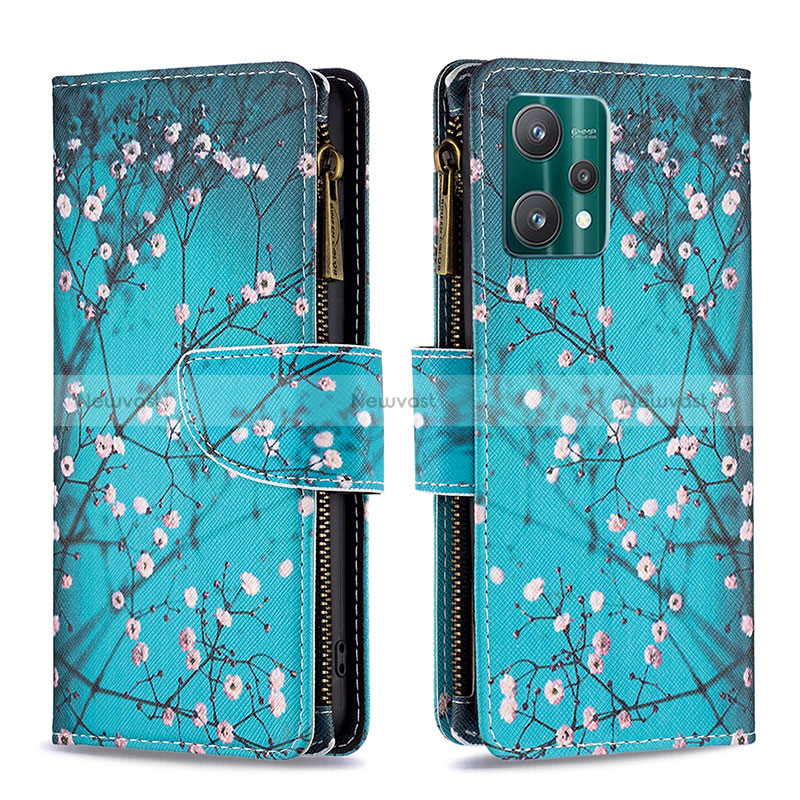 Leather Case Stands Fashionable Pattern Flip Cover Holder B04F for Realme 9 Pro 5G