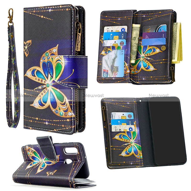 Leather Case Stands Fashionable Pattern Flip Cover Holder B04F for Samsung Galaxy A20e