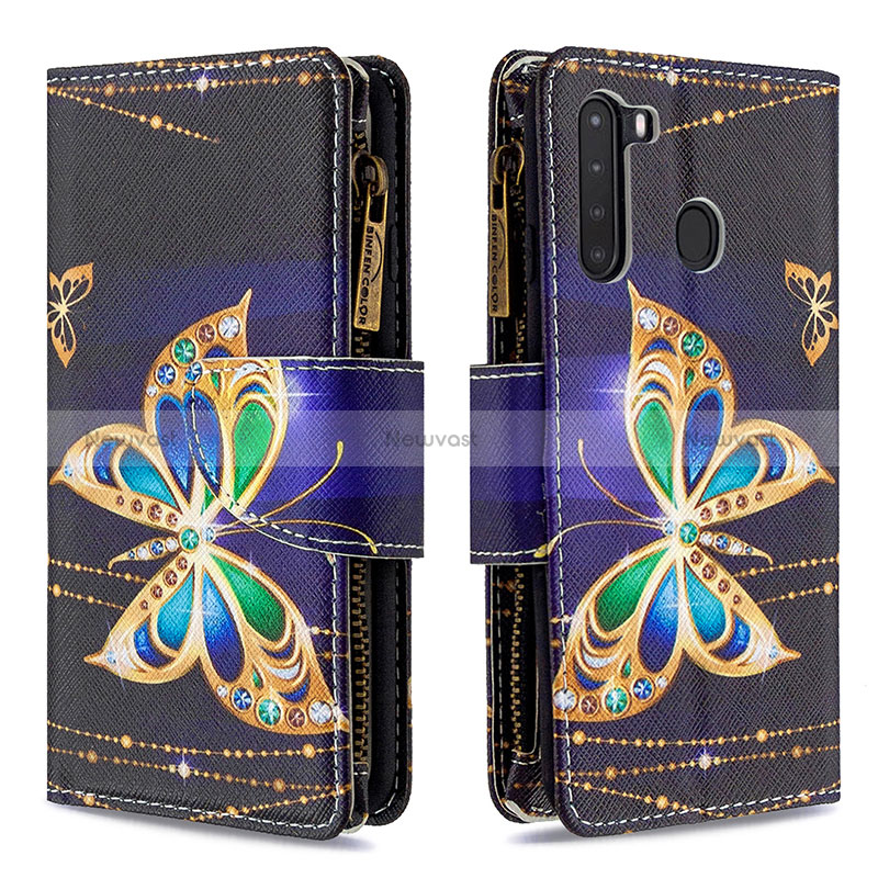 Leather Case Stands Fashionable Pattern Flip Cover Holder B04F for Samsung Galaxy A21