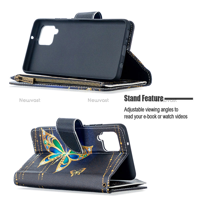 Leather Case Stands Fashionable Pattern Flip Cover Holder B04F for Samsung Galaxy A42 5G