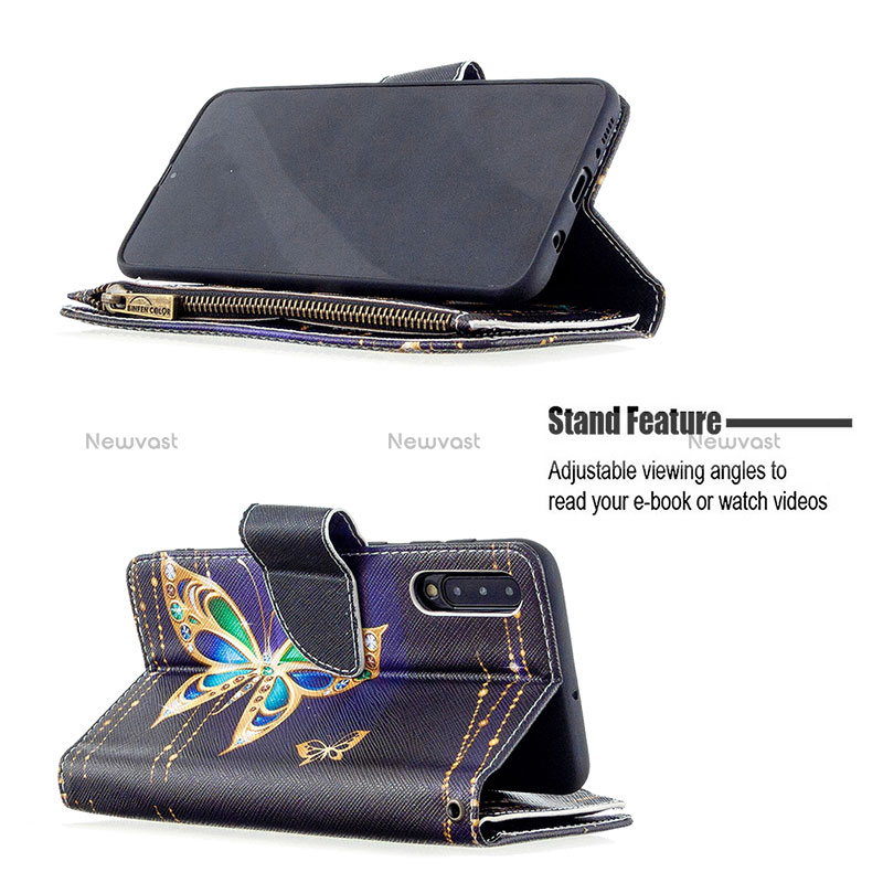 Leather Case Stands Fashionable Pattern Flip Cover Holder B04F for Samsung Galaxy A50