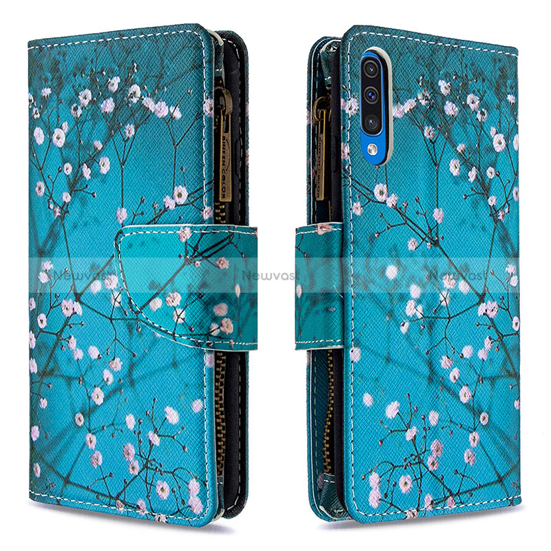 Leather Case Stands Fashionable Pattern Flip Cover Holder B04F for Samsung Galaxy A50