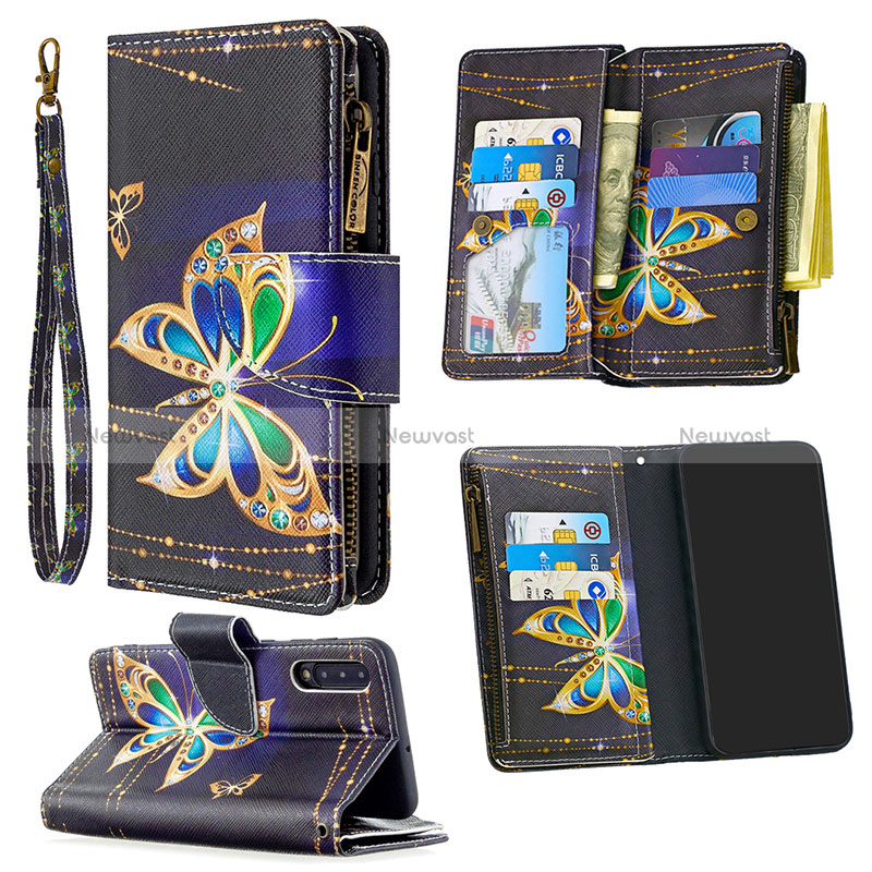 Leather Case Stands Fashionable Pattern Flip Cover Holder B04F for Samsung Galaxy A50S