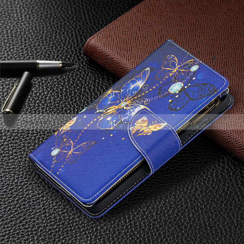 Leather Case Stands Fashionable Pattern Flip Cover Holder B04F for Samsung Galaxy A52 5G