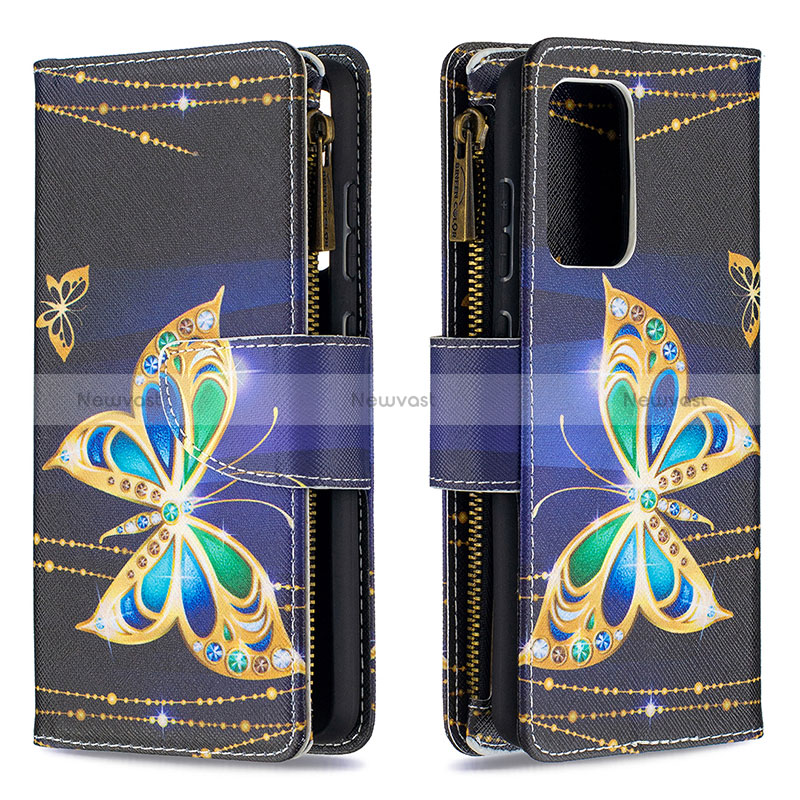 Leather Case Stands Fashionable Pattern Flip Cover Holder B04F for Samsung Galaxy A52 5G