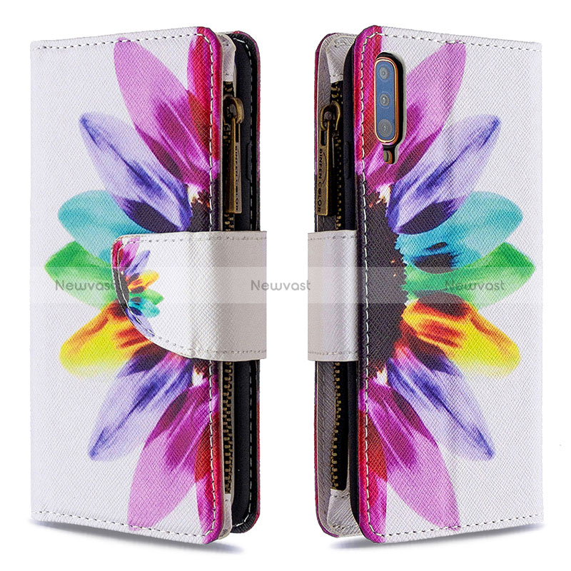 Leather Case Stands Fashionable Pattern Flip Cover Holder B04F for Samsung Galaxy A70