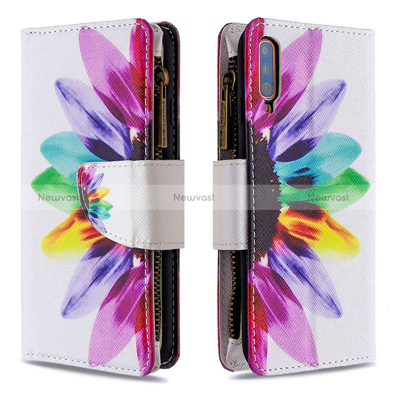 Leather Case Stands Fashionable Pattern Flip Cover Holder B04F for Samsung Galaxy A70 Mixed