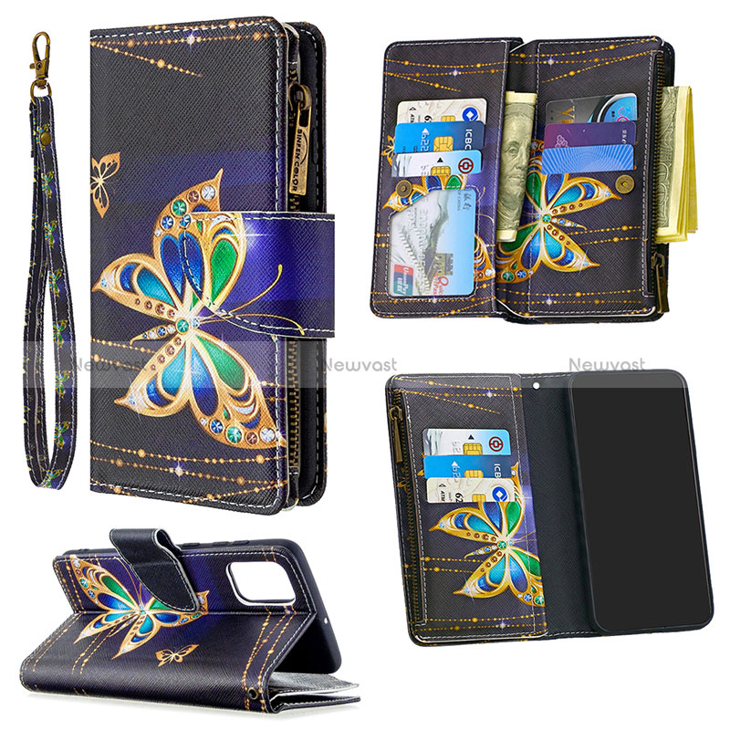 Leather Case Stands Fashionable Pattern Flip Cover Holder B04F for Samsung Galaxy A71 5G