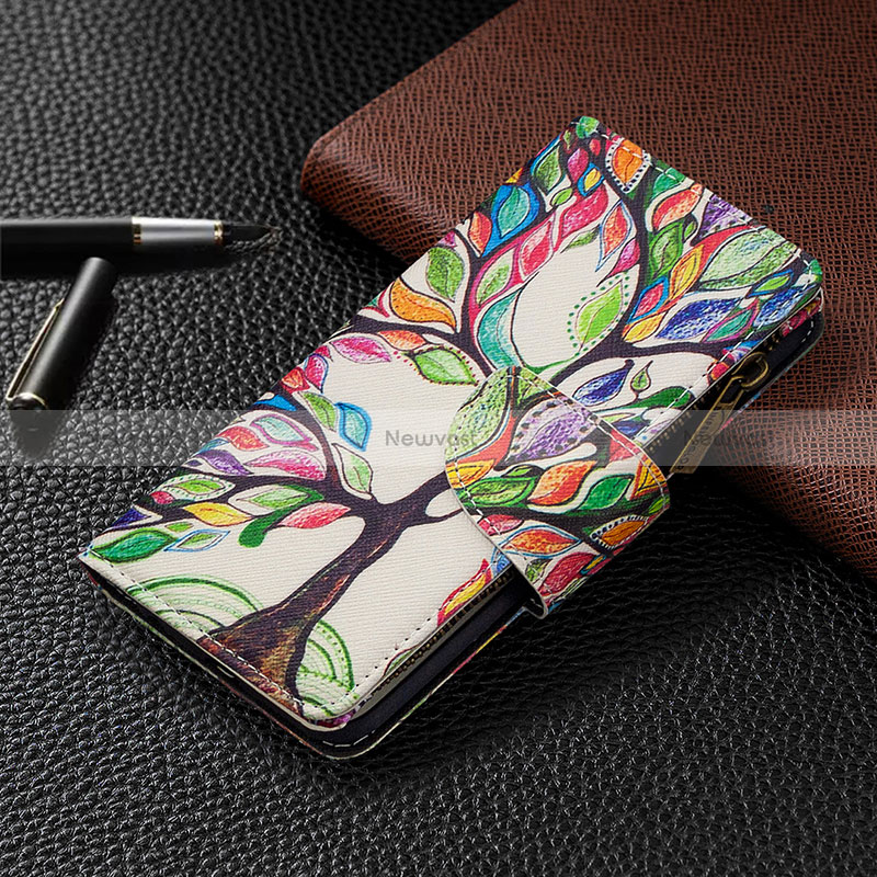Leather Case Stands Fashionable Pattern Flip Cover Holder B04F for Samsung Galaxy A81
