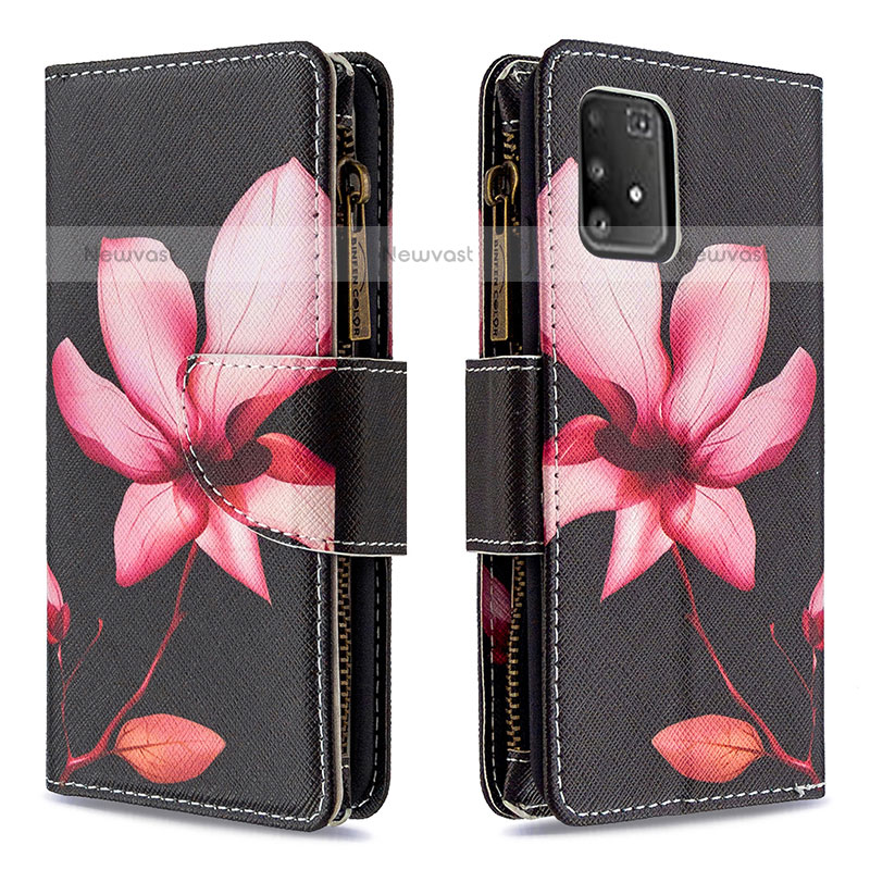 Leather Case Stands Fashionable Pattern Flip Cover Holder B04F for Samsung Galaxy A91