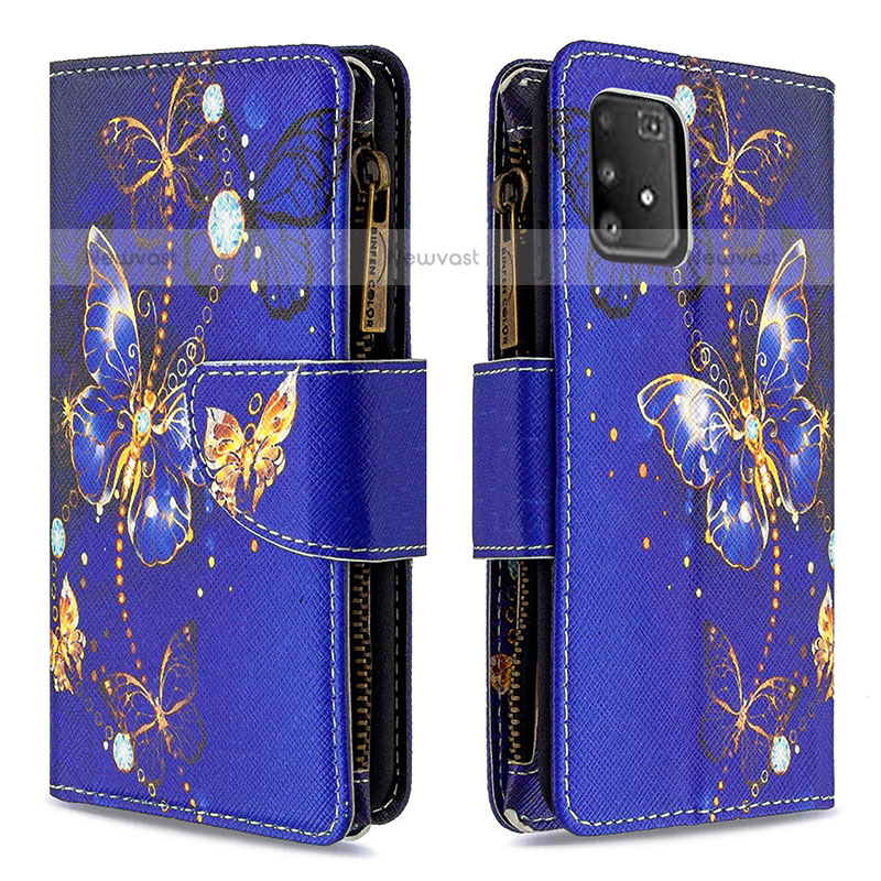 Leather Case Stands Fashionable Pattern Flip Cover Holder B04F for Samsung Galaxy A91