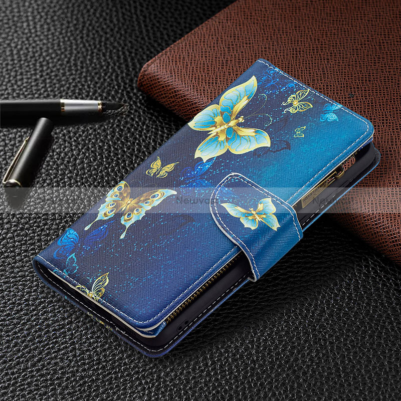 Leather Case Stands Fashionable Pattern Flip Cover Holder B04F for Samsung Galaxy M02