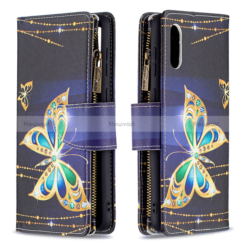 Leather Case Stands Fashionable Pattern Flip Cover Holder B04F for Samsung Galaxy M02