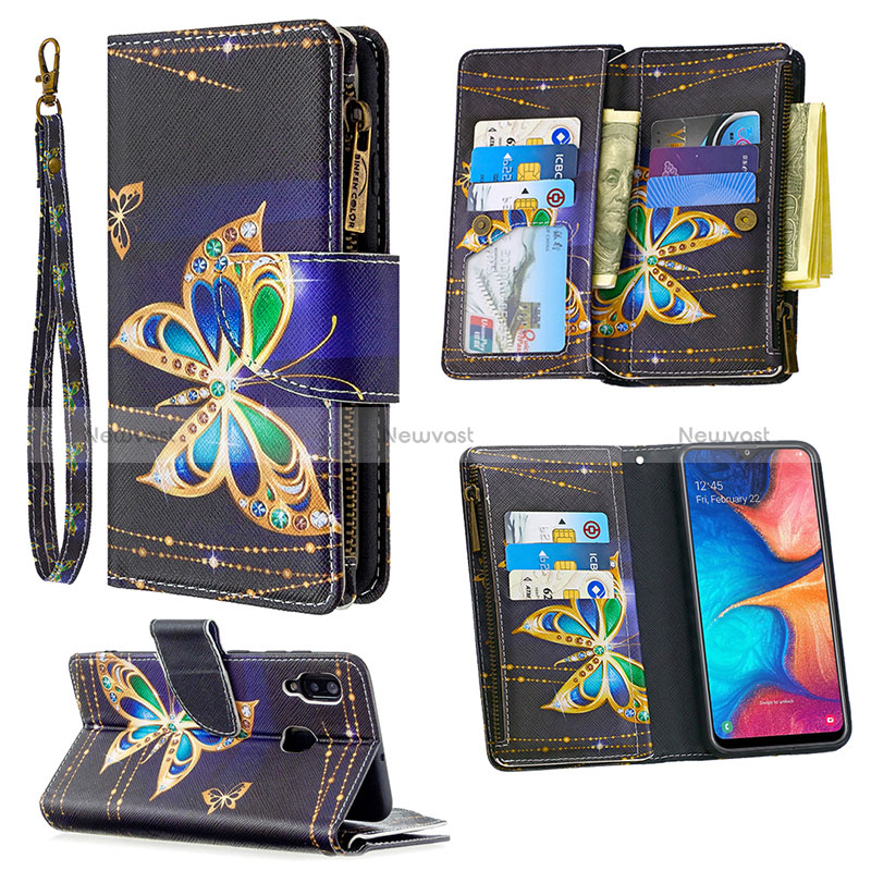 Leather Case Stands Fashionable Pattern Flip Cover Holder B04F for Samsung Galaxy M10S