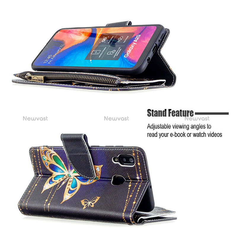 Leather Case Stands Fashionable Pattern Flip Cover Holder B04F for Samsung Galaxy M10S