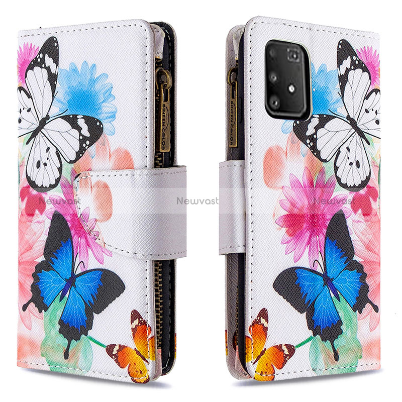 Leather Case Stands Fashionable Pattern Flip Cover Holder B04F for Samsung Galaxy M80S