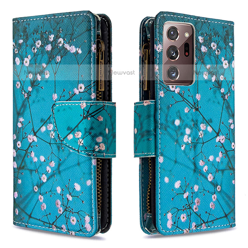 Leather Case Stands Fashionable Pattern Flip Cover Holder B04F for Samsung Galaxy Note 20 Ultra 5G