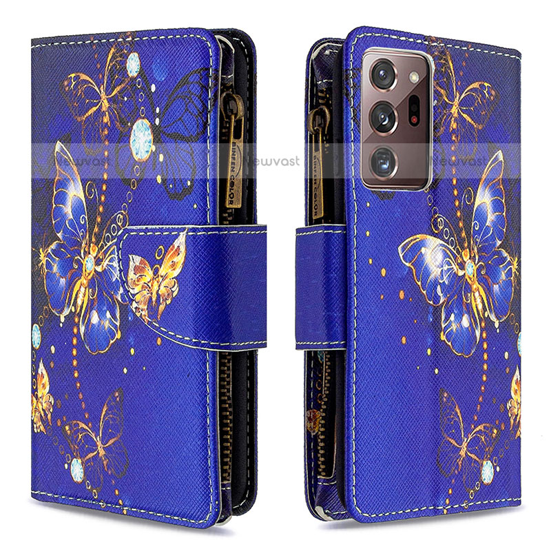 Leather Case Stands Fashionable Pattern Flip Cover Holder B04F for Samsung Galaxy Note 20 Ultra 5G