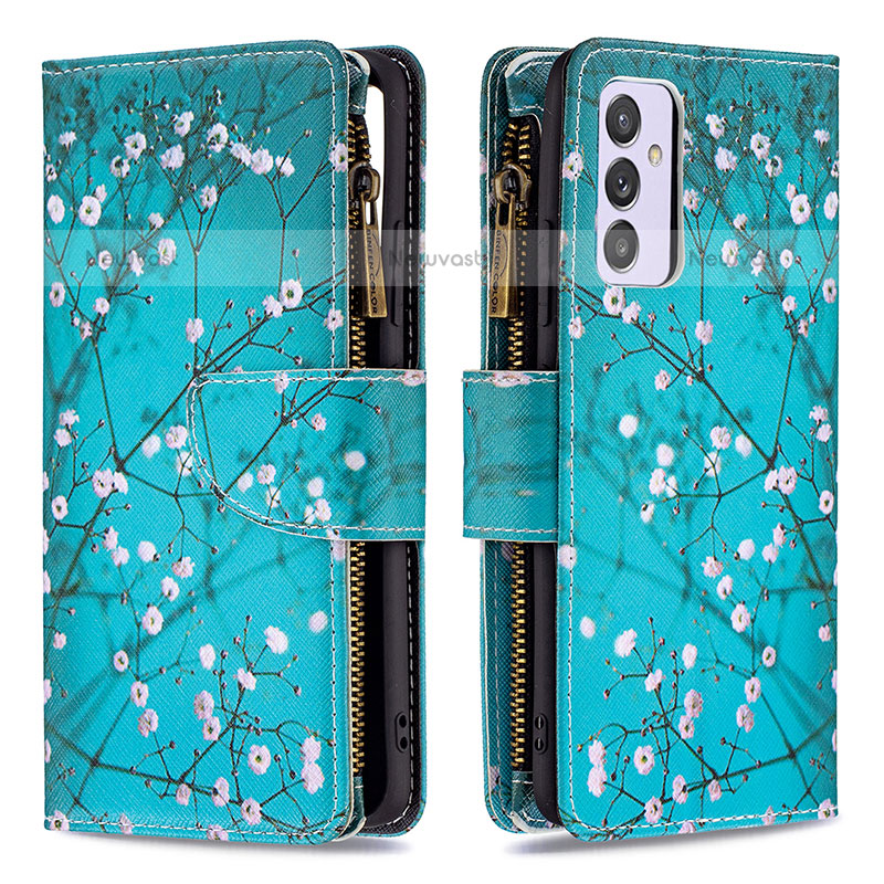 Leather Case Stands Fashionable Pattern Flip Cover Holder B04F for Samsung Galaxy Quantum2 5G
