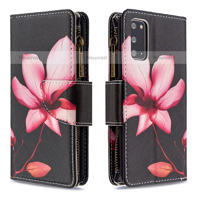 Leather Case Stands Fashionable Pattern Flip Cover Holder B04F for Samsung Galaxy S20